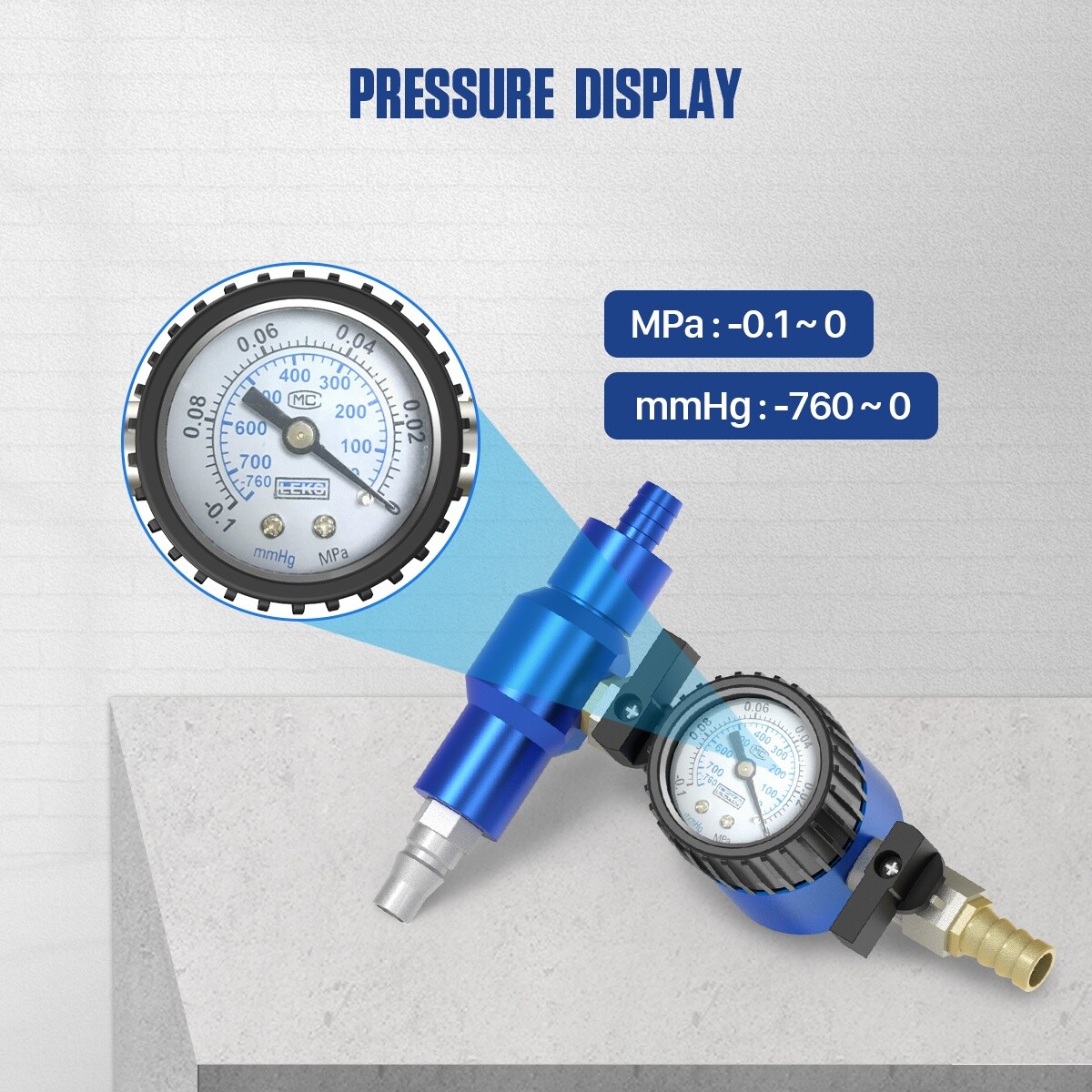 Coolant Vacuum Refill Tools Cooling System Refiller Kit Radiator Pressure Gauge