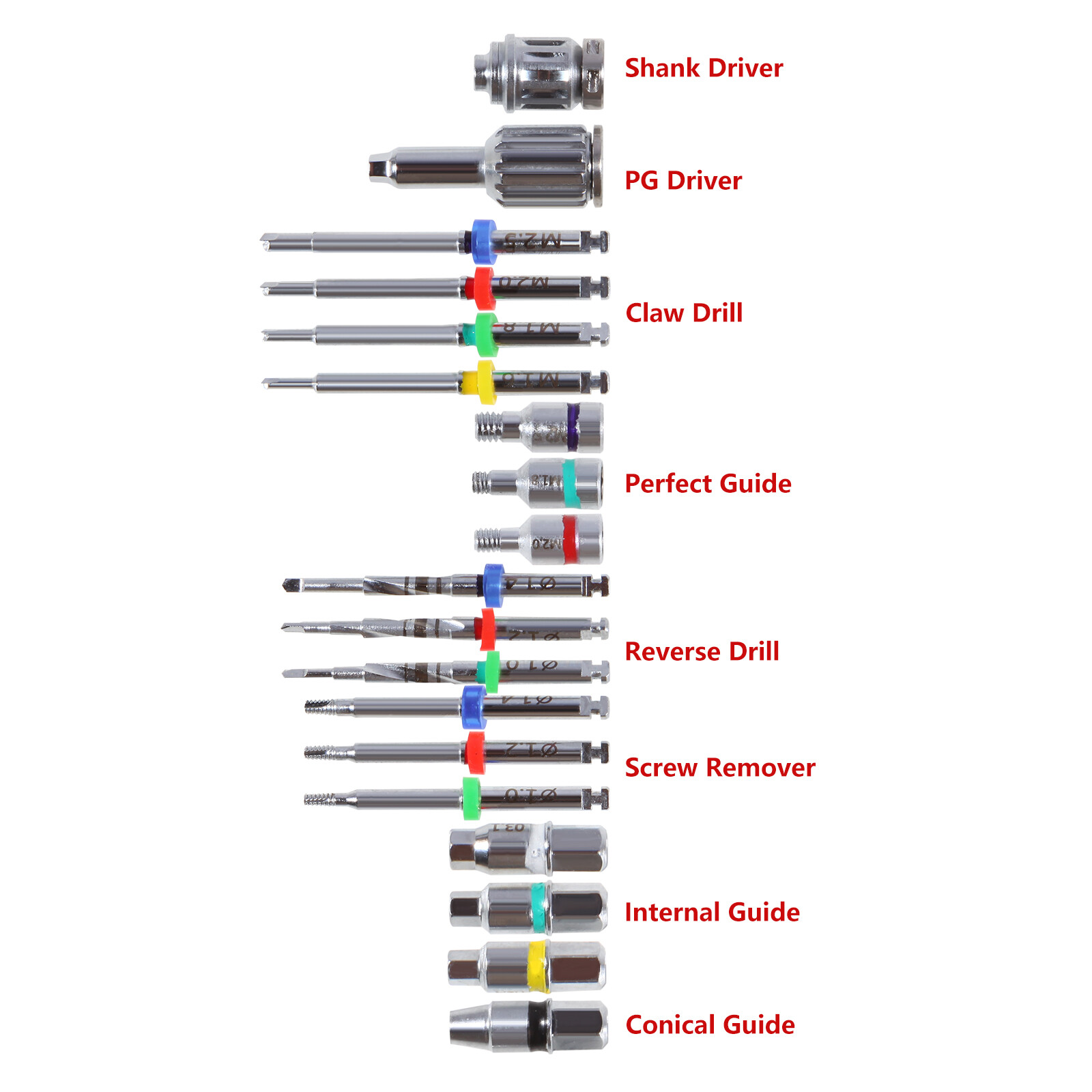Dental Implant Broken Screw Remover Kit Reverse Drill Guide Driver Neobiotech SR