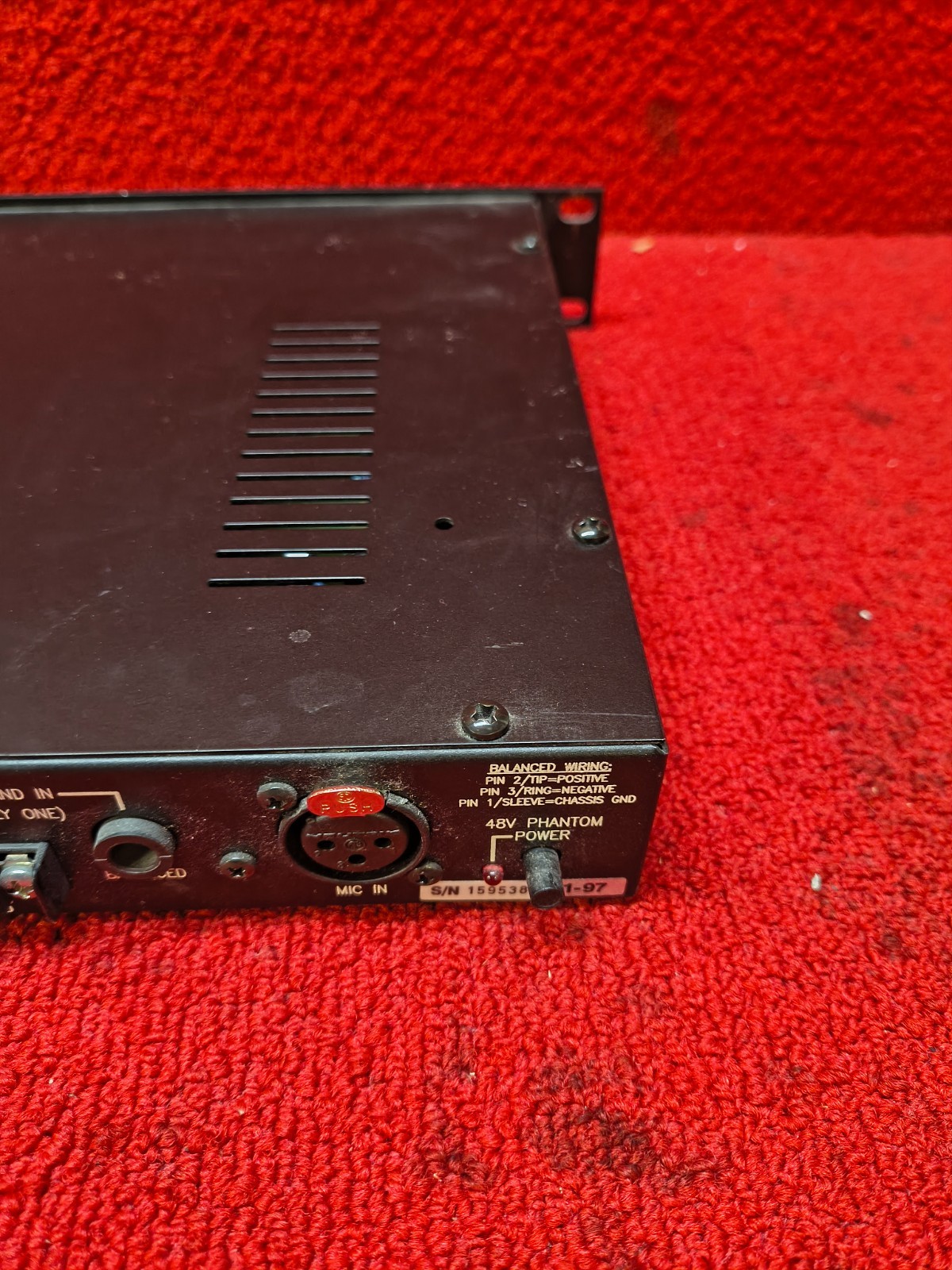 Used Black Rane VP-12 Voice Processor 48V Phantom Power Good Cond