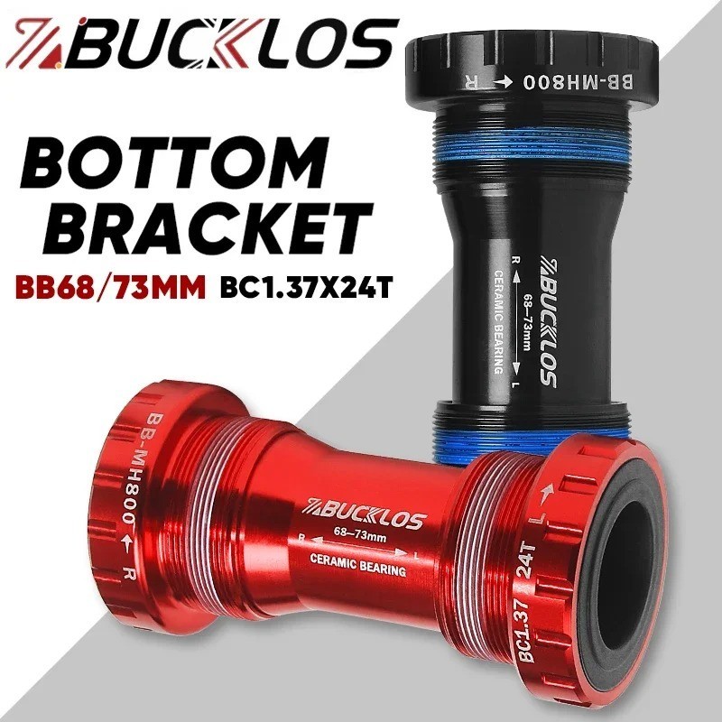 BUCKLOS 24mm Bicycle Bottom Bracket BSA 68/73mm Sealed Bearing MTB Road Bike BB