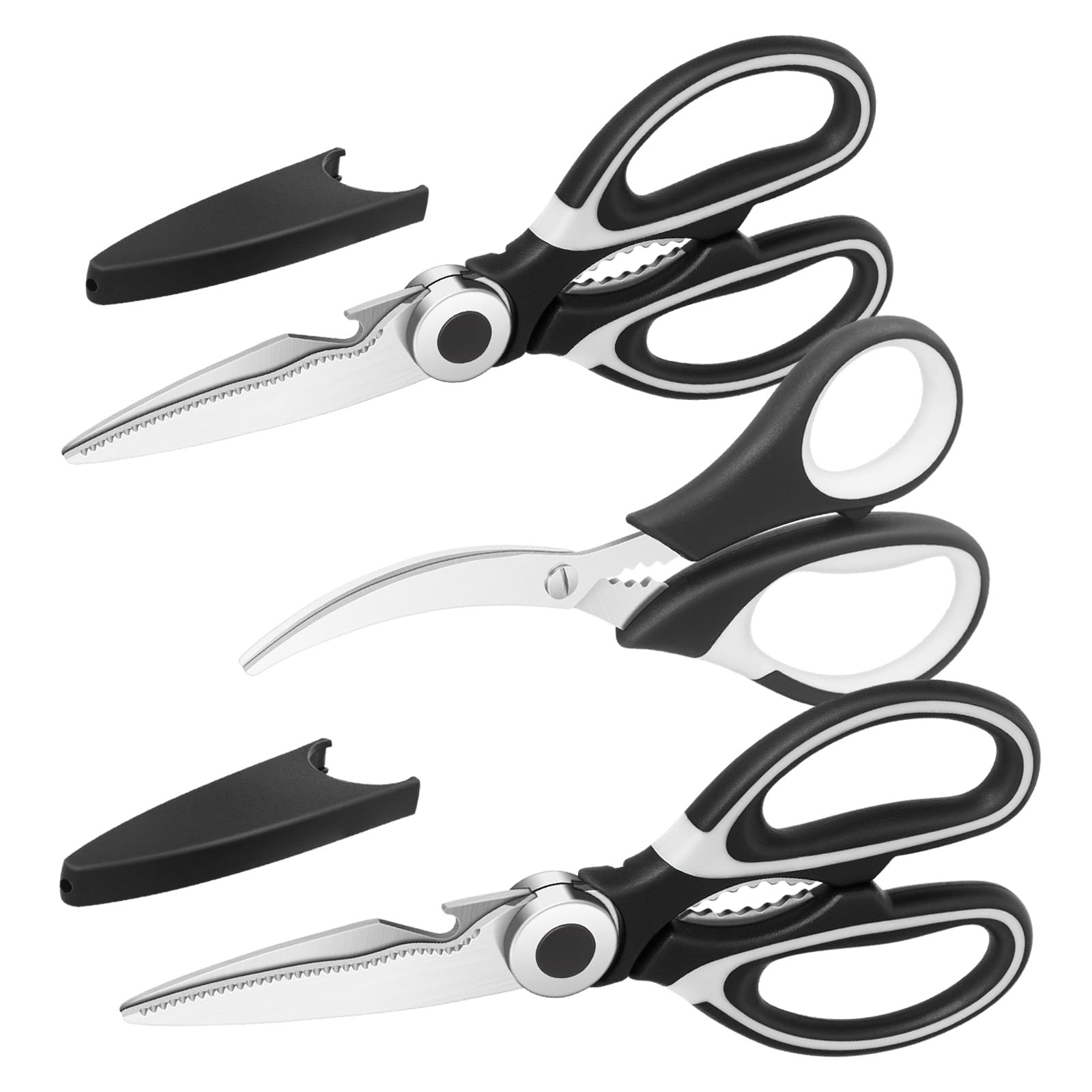 Kitchen Scissors, Multi-Purpose Heavy Duty Meat and Poultry Shears Seafood Sc...