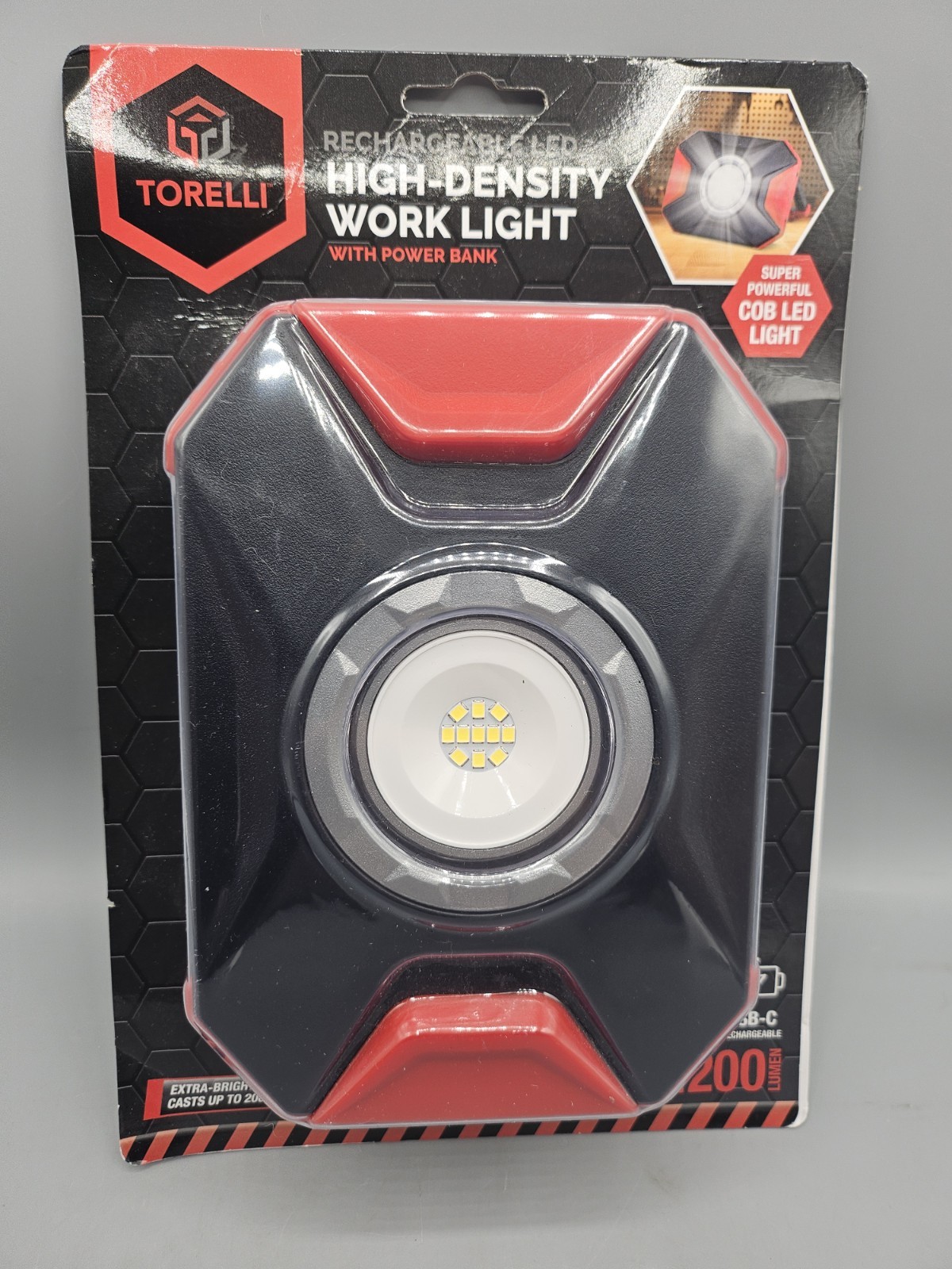 Torelli Rechargeable Led High Density Work Light With Power Bank 120 Lumen
