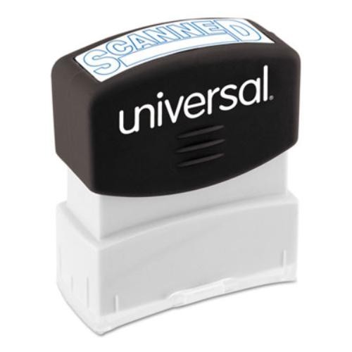 Universal Office Products 10157 Message Stamp Blue Pre-Inked 1.69"