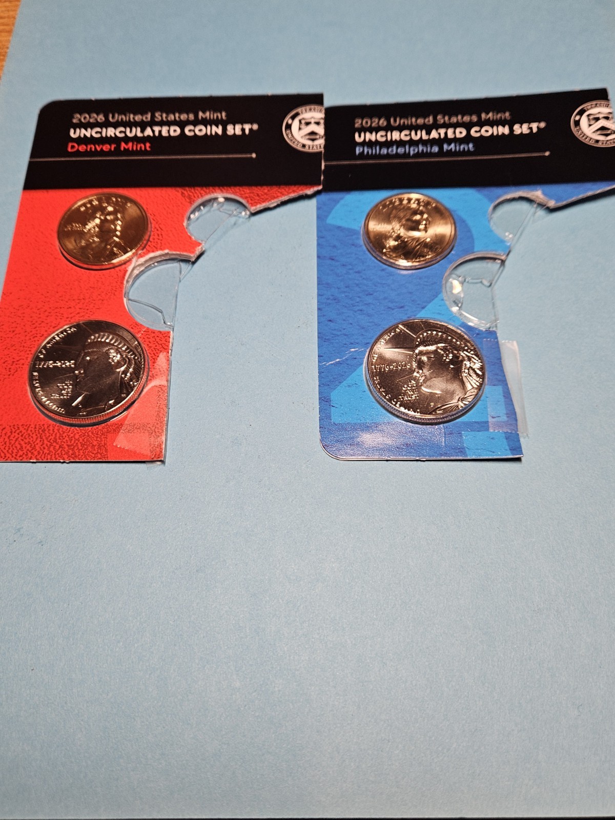 2026 P & D Uncirculated Sacagawea Dollars and Half Dollars from Mint Set