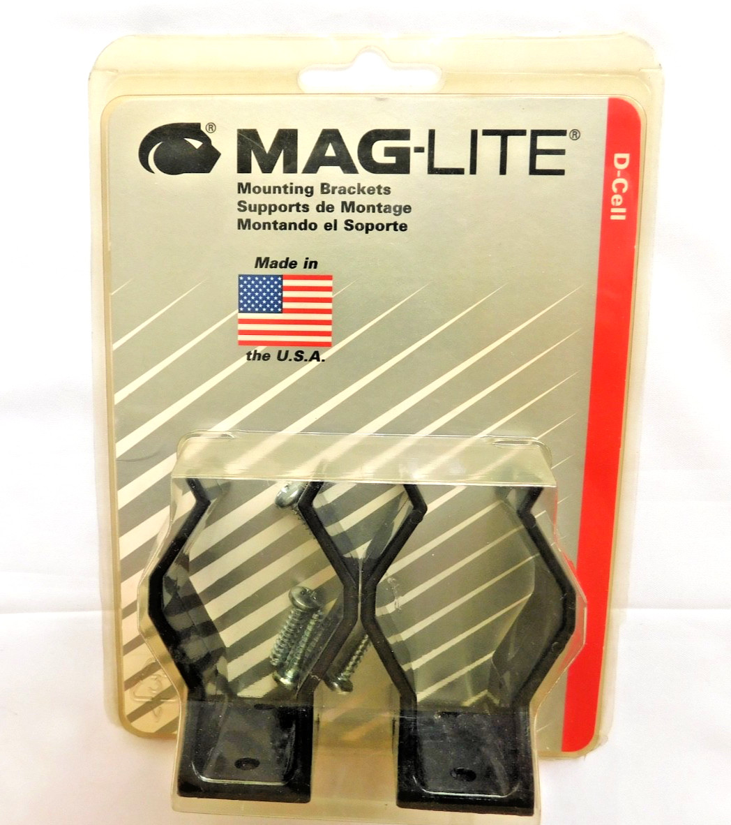 MAG-LITE D-Cell Flashlight Mounting Brackets For Home, Vehicle, Boat Or Airplane
