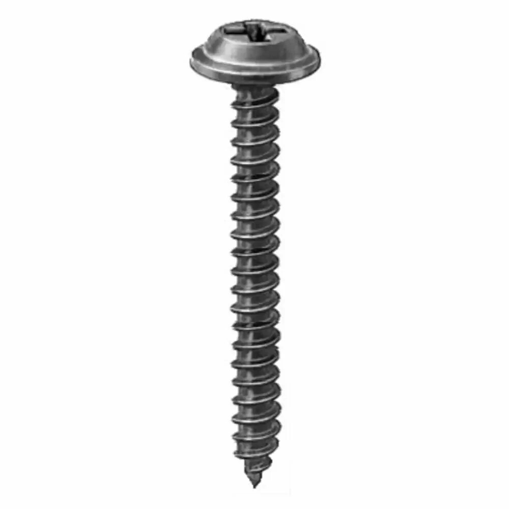 Auveco # 12218 Phillips Flat Washer Head Tapping Screw 8 X 1-1/2" Black. Qty 50.