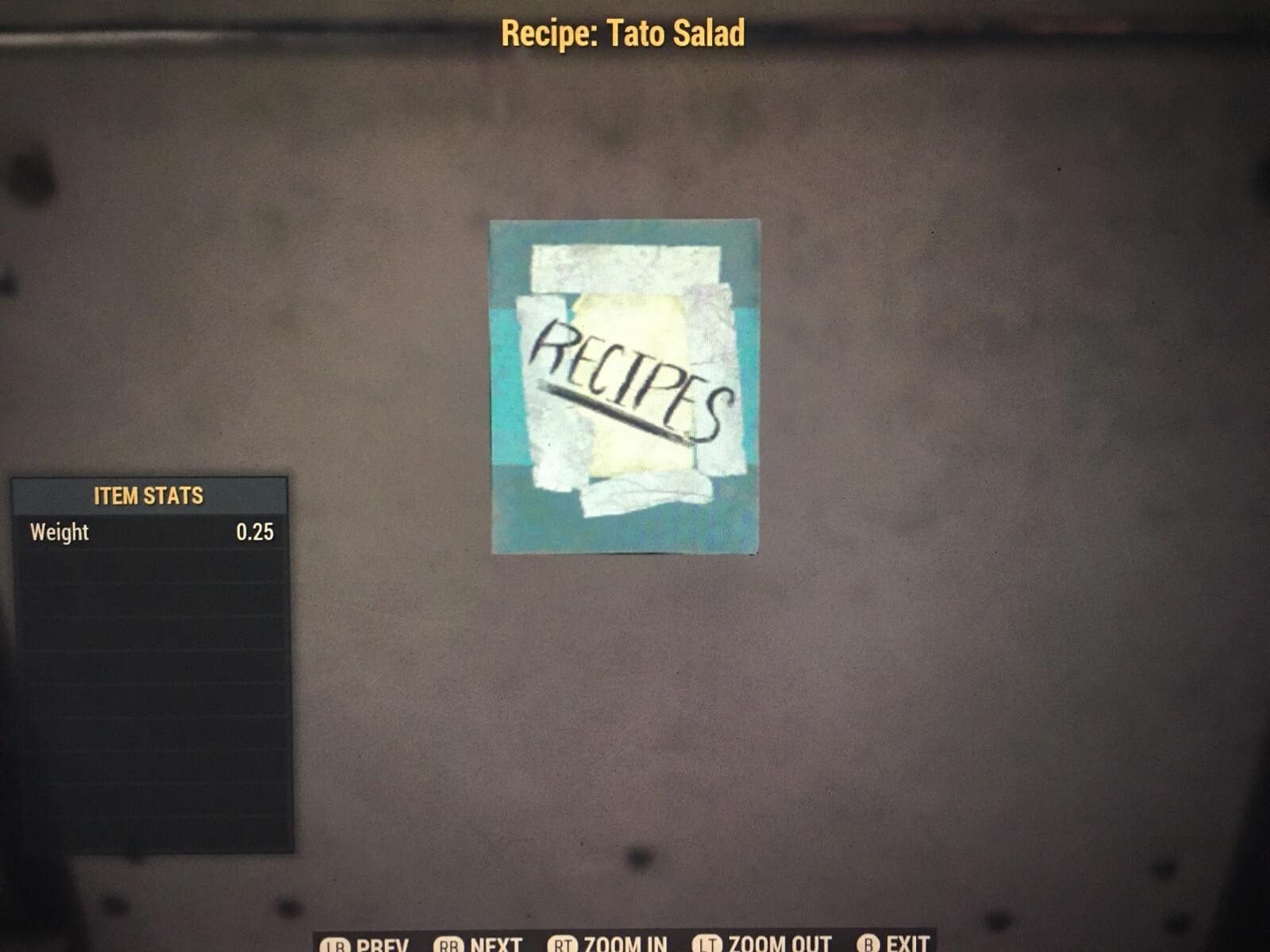 (Xbox/PC) Tato Salad Recipe