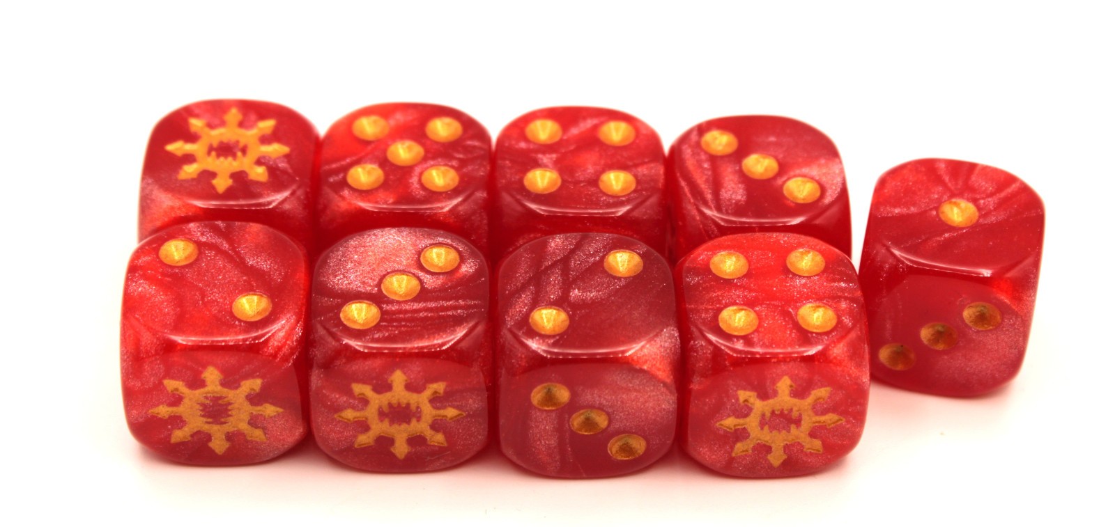 Warhammer 40K World Eaters 16mm Dice x9 - NEW