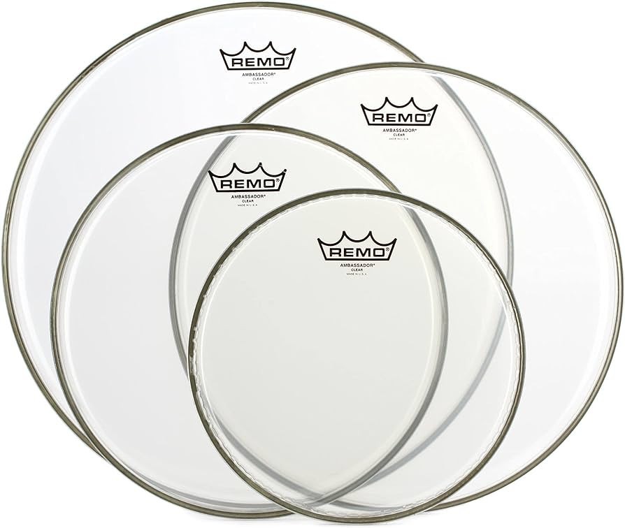 Remo Clear Ambassador 4pc Pack (10/12/14/16)
