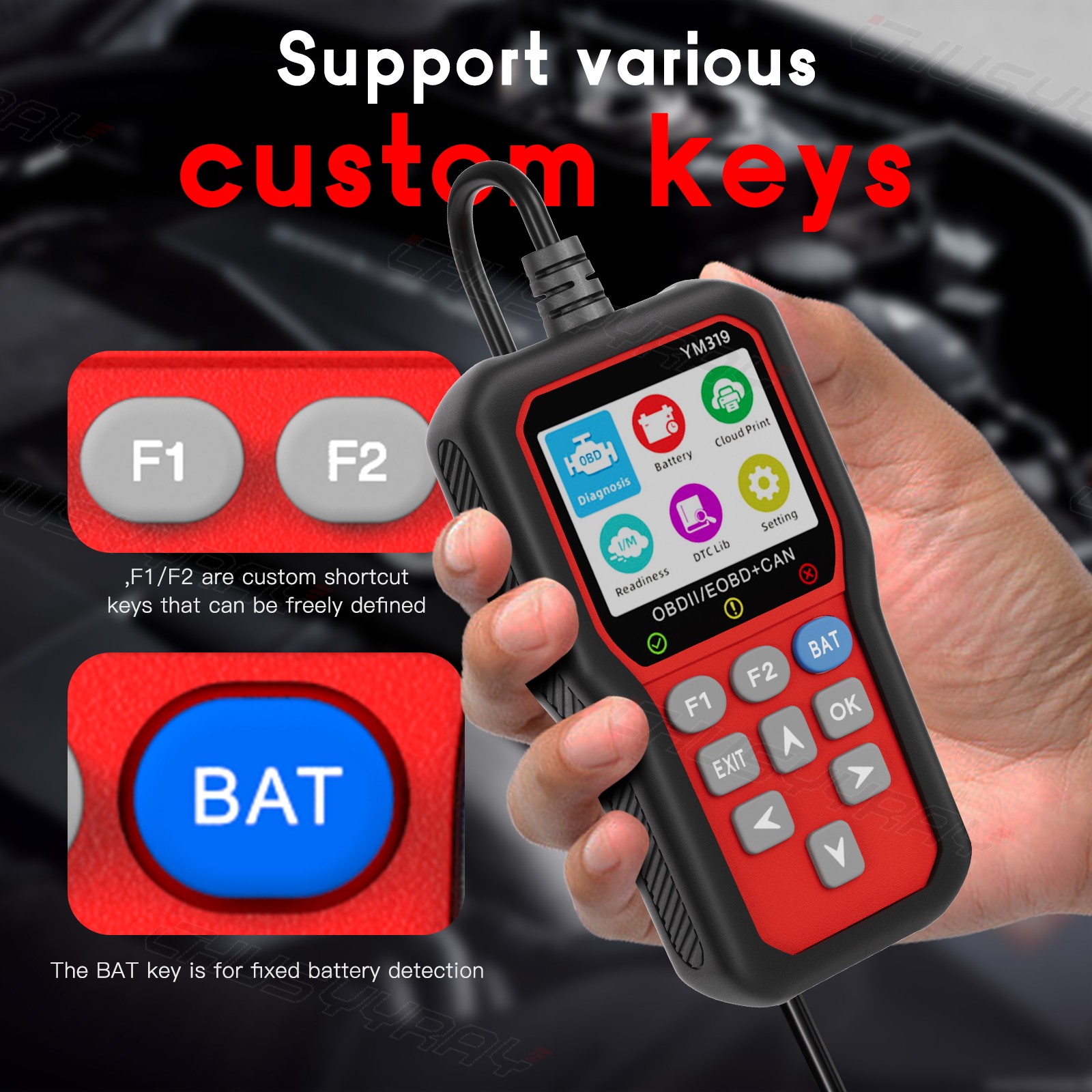 Scanner for Car Obd2 Diagnostic Tool Vehicle Code Reader Auto Check Engine