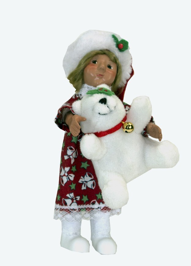 2024 Byers Choice Toddler GIRL w/Polar Bear New Release Adorable Blonde in PJ's