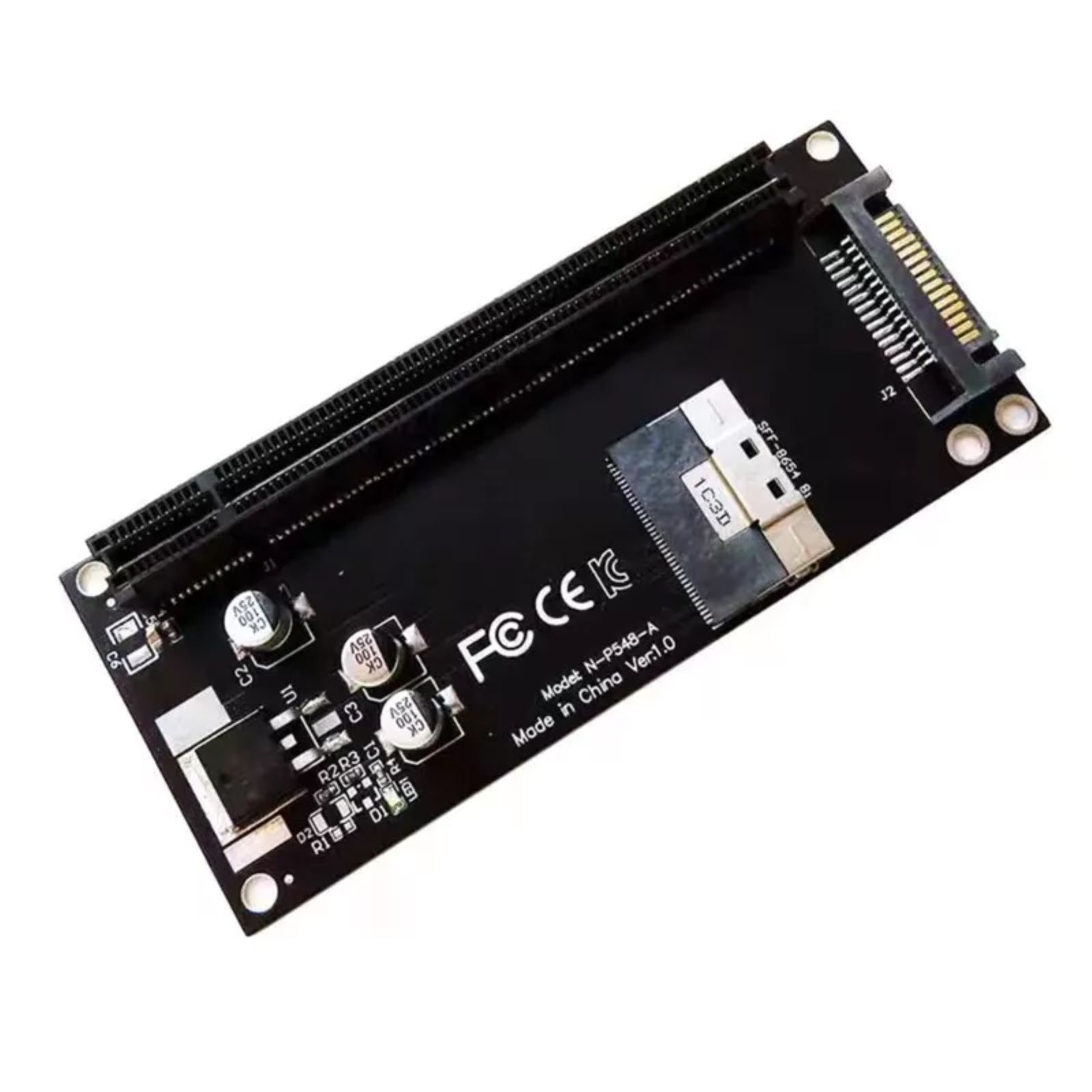 New SFF-8654 8i to PCIe 4.0 x16 Adapter for Mainboard Computers Extension Card