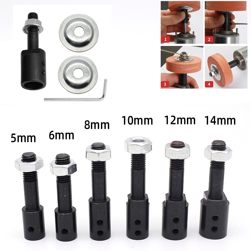 Motor Connector Grinding Wheel Shaft Threaded 5/6/8/10/12/14/16mm Connecting Rod