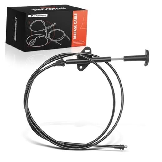 81.89 Inch Front Hood Latch Release Cable with Handle | Compatible with Chevy