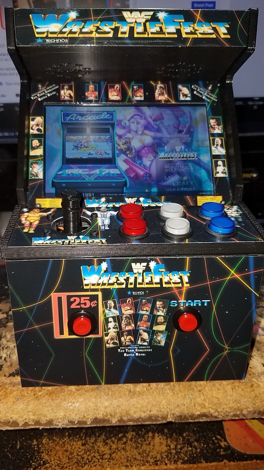 Mini 3D Printed Portable Arcade Cabinet (Raspberry Pi) (Choose Your Artwork)