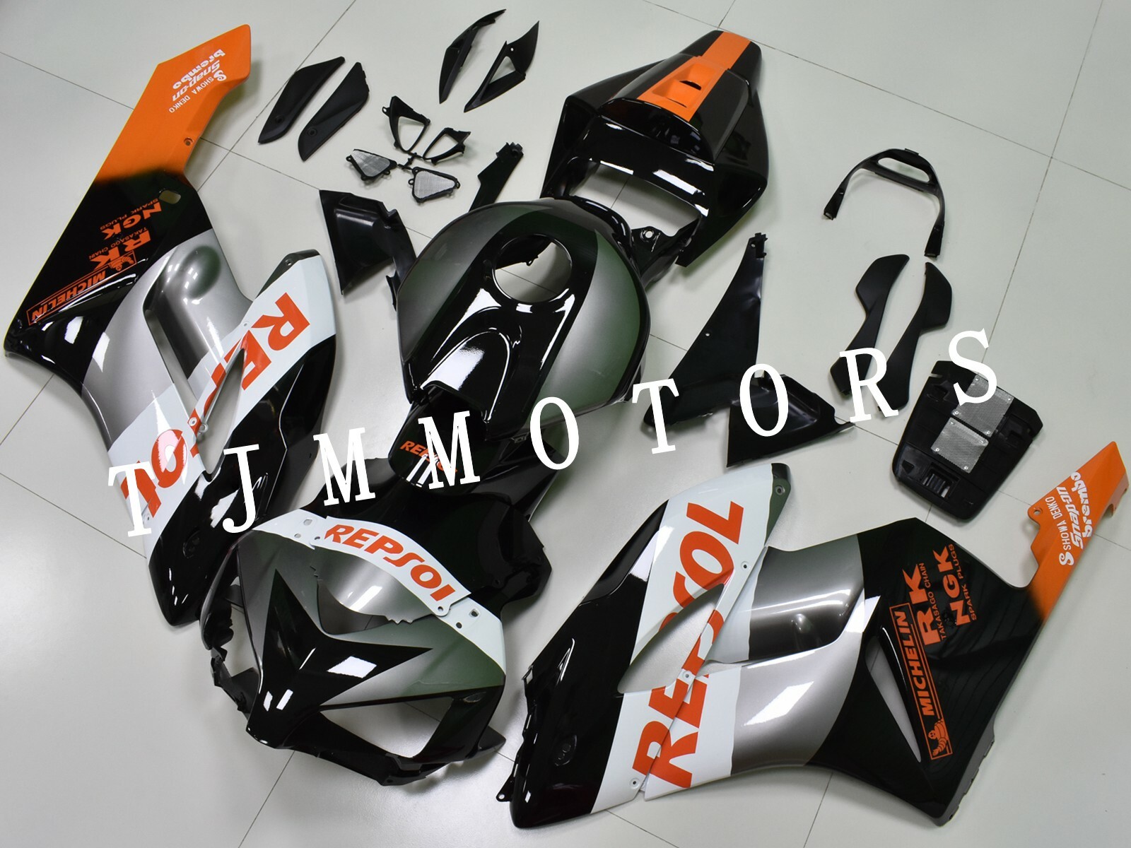 For CBR1000RR 04-05 Gray Orange Repsol ABS Injection Mold Bodywork Fairing Kit