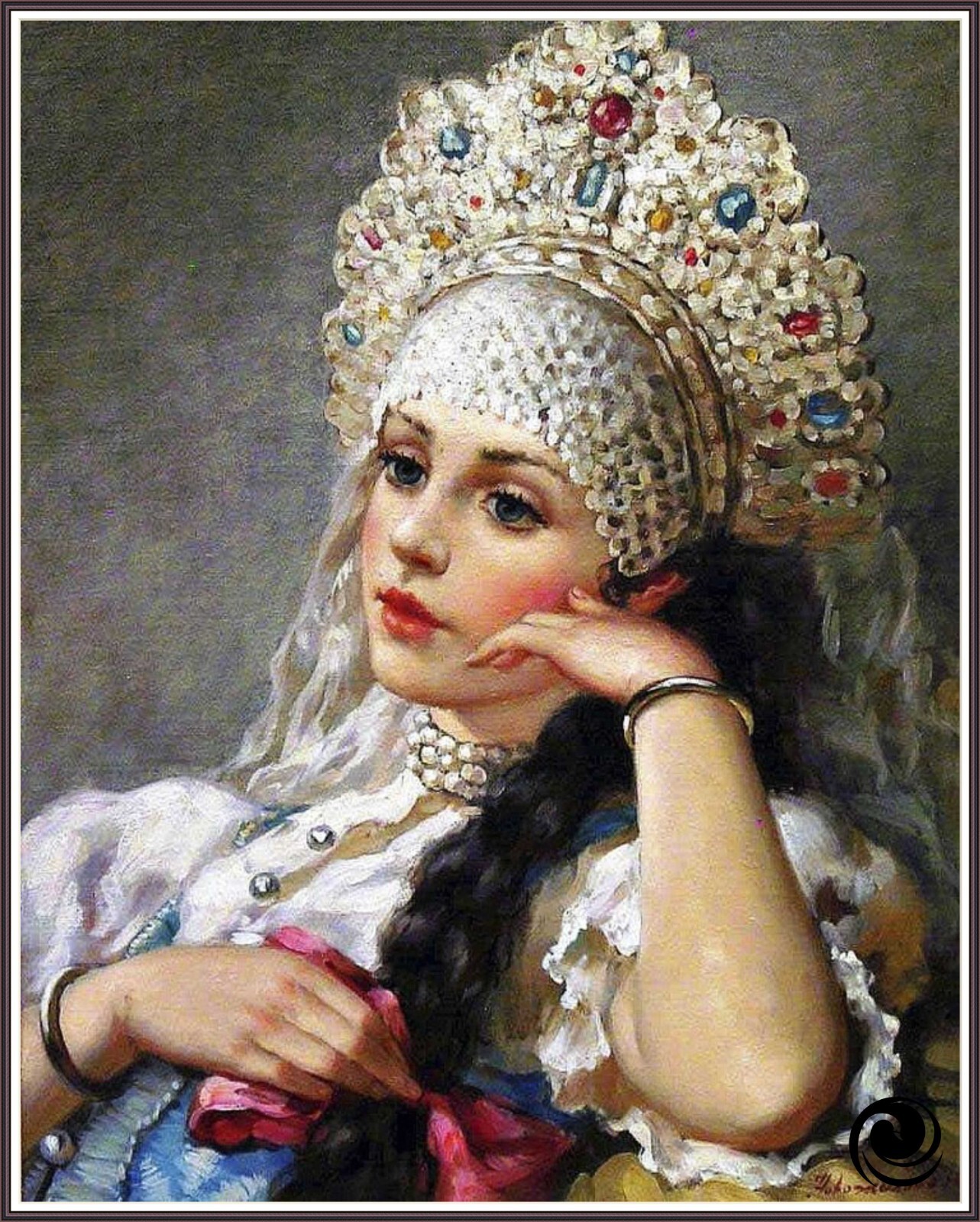 Young Boyarina 1392 Chart Counted Cross Stitch Pattern Needlework