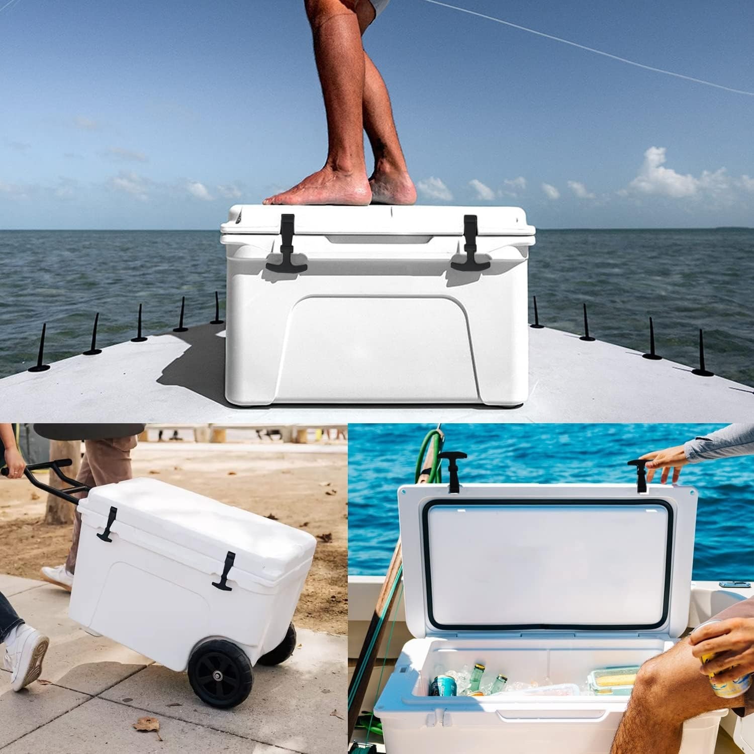 2 Pack Replacement Lid Latches for Yeti Coolers - Durable Rubber Design