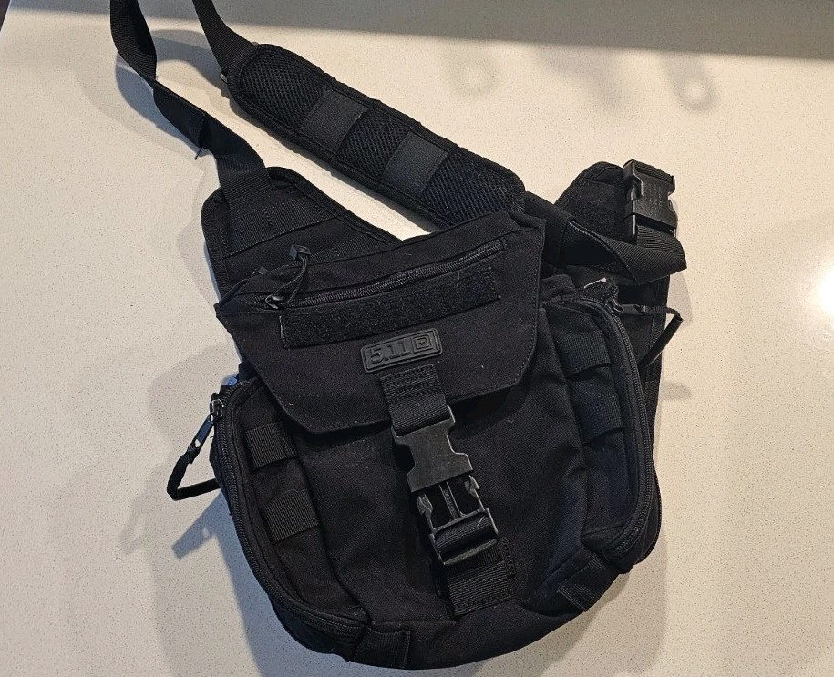 511 Tactical Sling Bag Crossbody PUSH PACK 6L Black