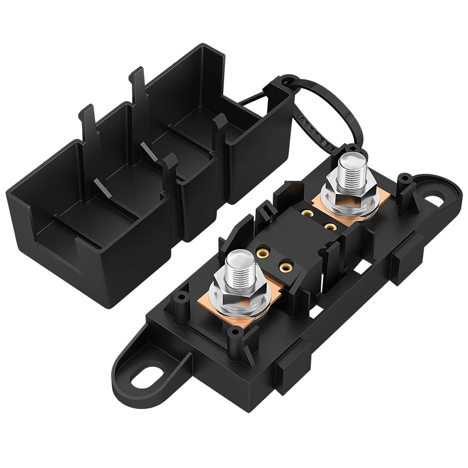 Joinfworld MEGA Car Fuse Holder with 80A Fuse, Automotive Fuse Holder with Cover