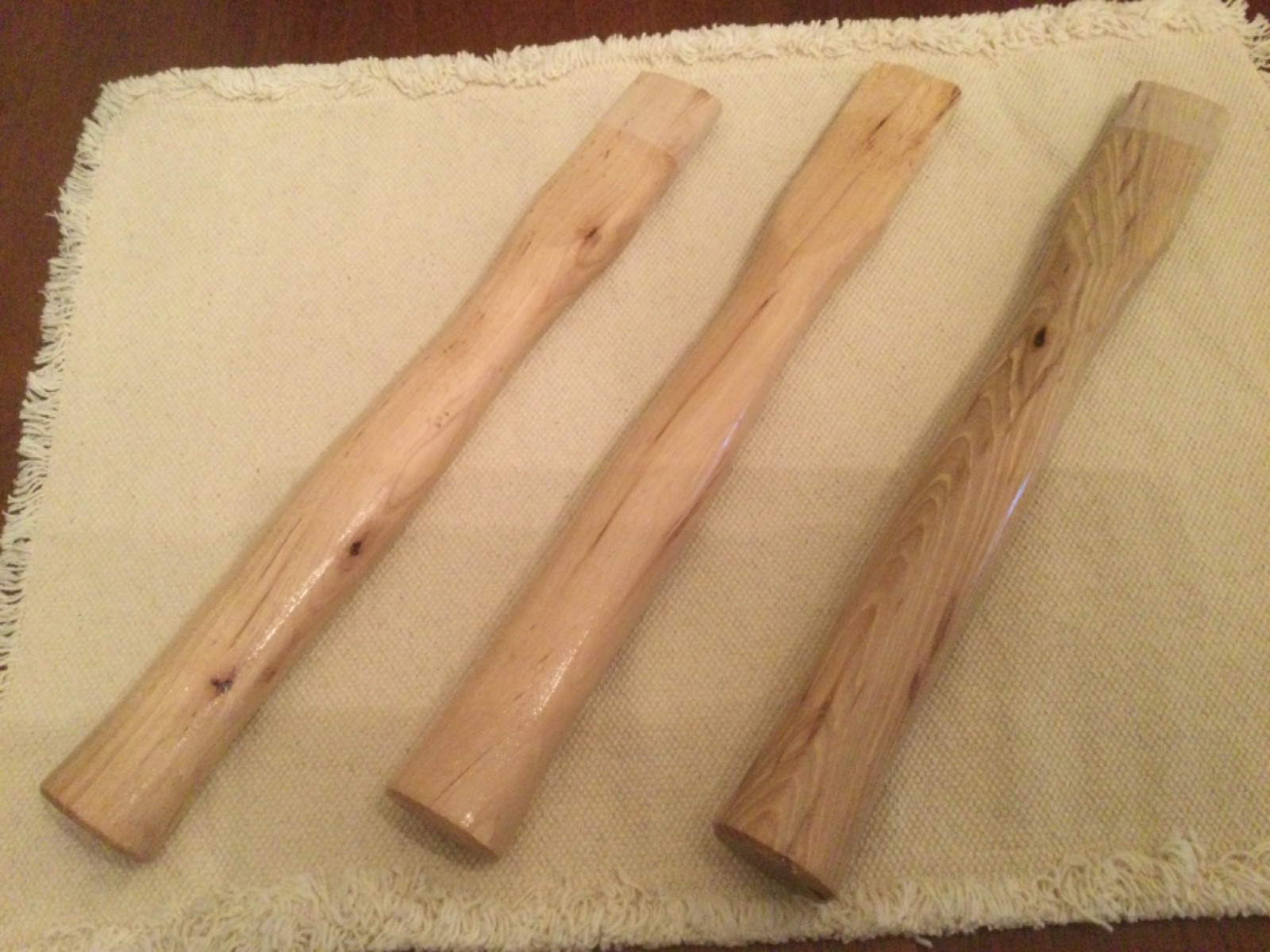 3 American Hardwood hammer & hatchet handles