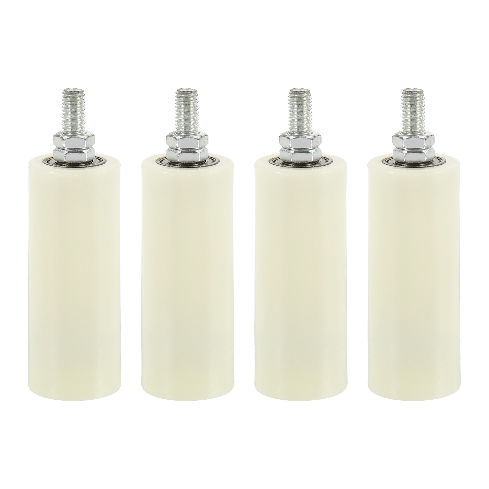 2Set Slide Gate Guide Roller 4.7" Adjustable Nylon Rollers, White