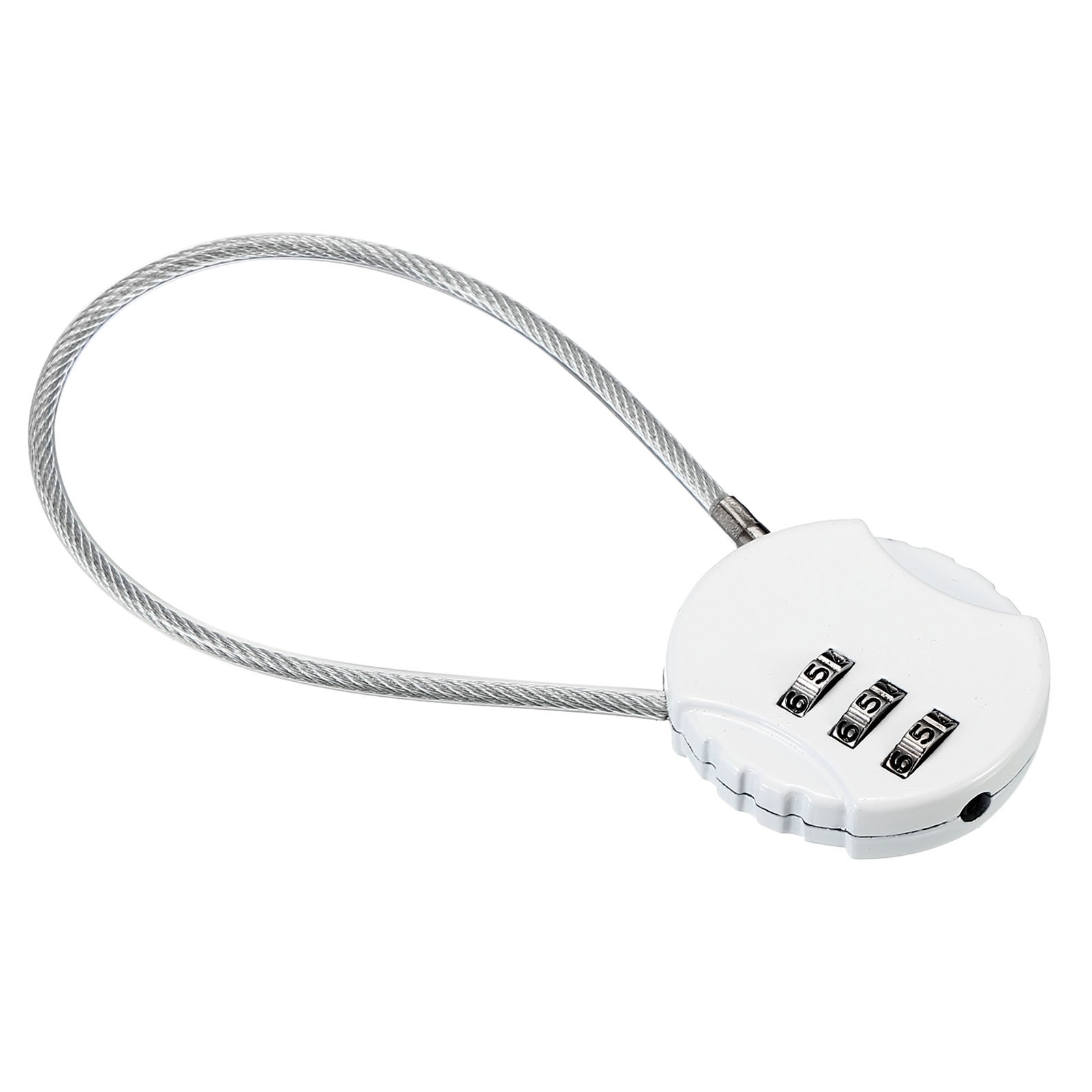 Small Combination Lock 7.8 Inch, 1 Pack 3 Digit Padlock for Gym Locker, White