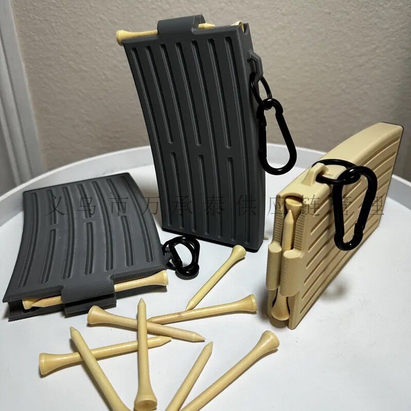 Golf Tee Dispenser Spring-loaded Golf Tee Clip Holder