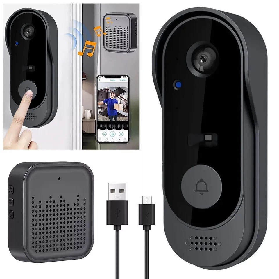 Smart Wireless WiFi Doorbell Camera Phone Door Ring Video Intercom Security Bell