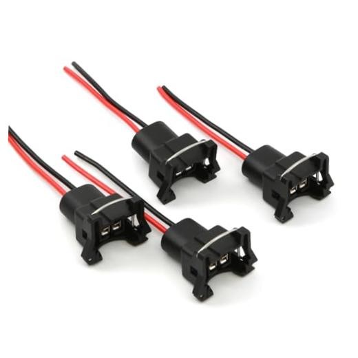 Fuel Injector Connector EV1 Type - 4 PACK Plug Clip Pigtail by