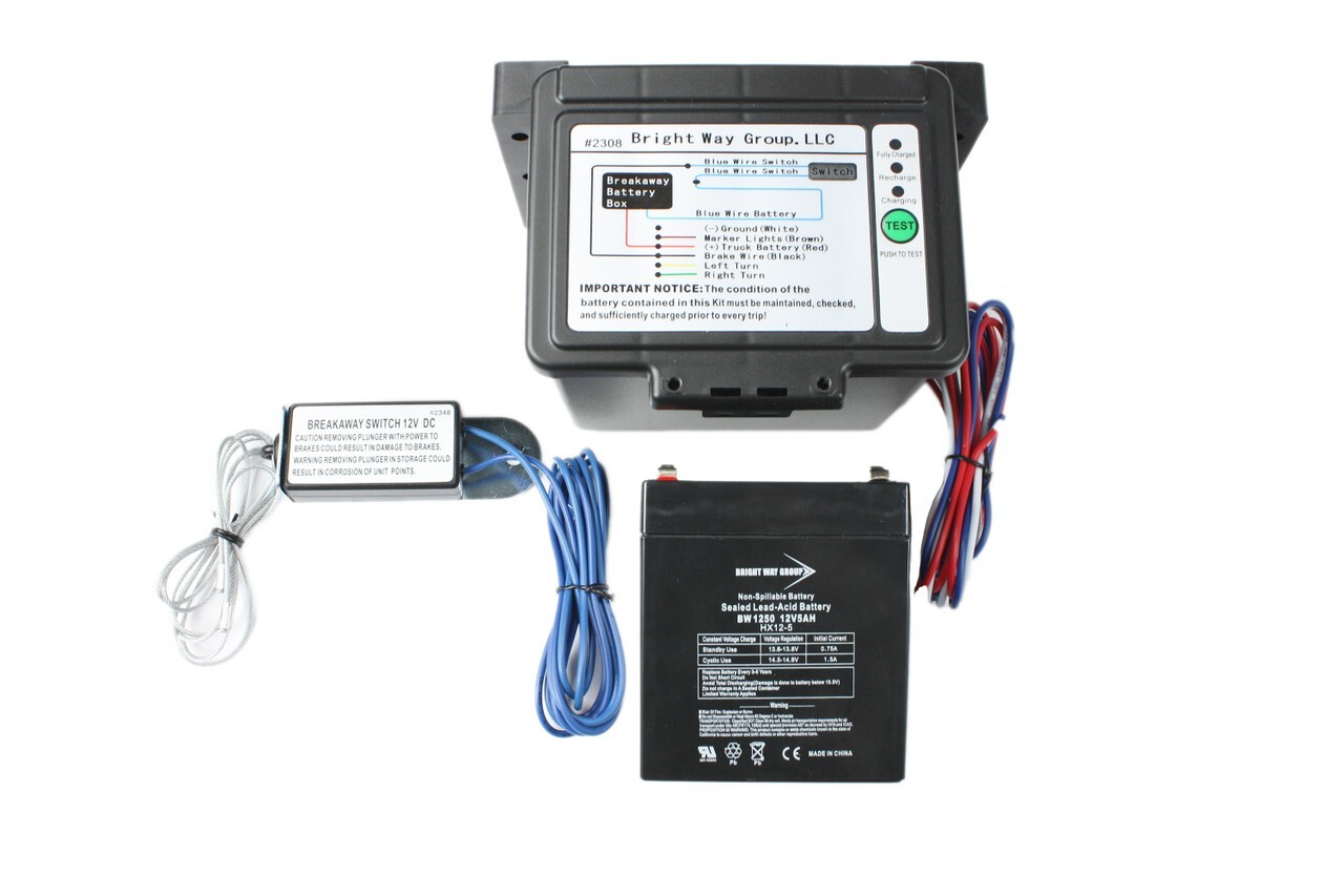 Bright Way Group 2308-100 Break Away Kit for Trailers with Battery Included