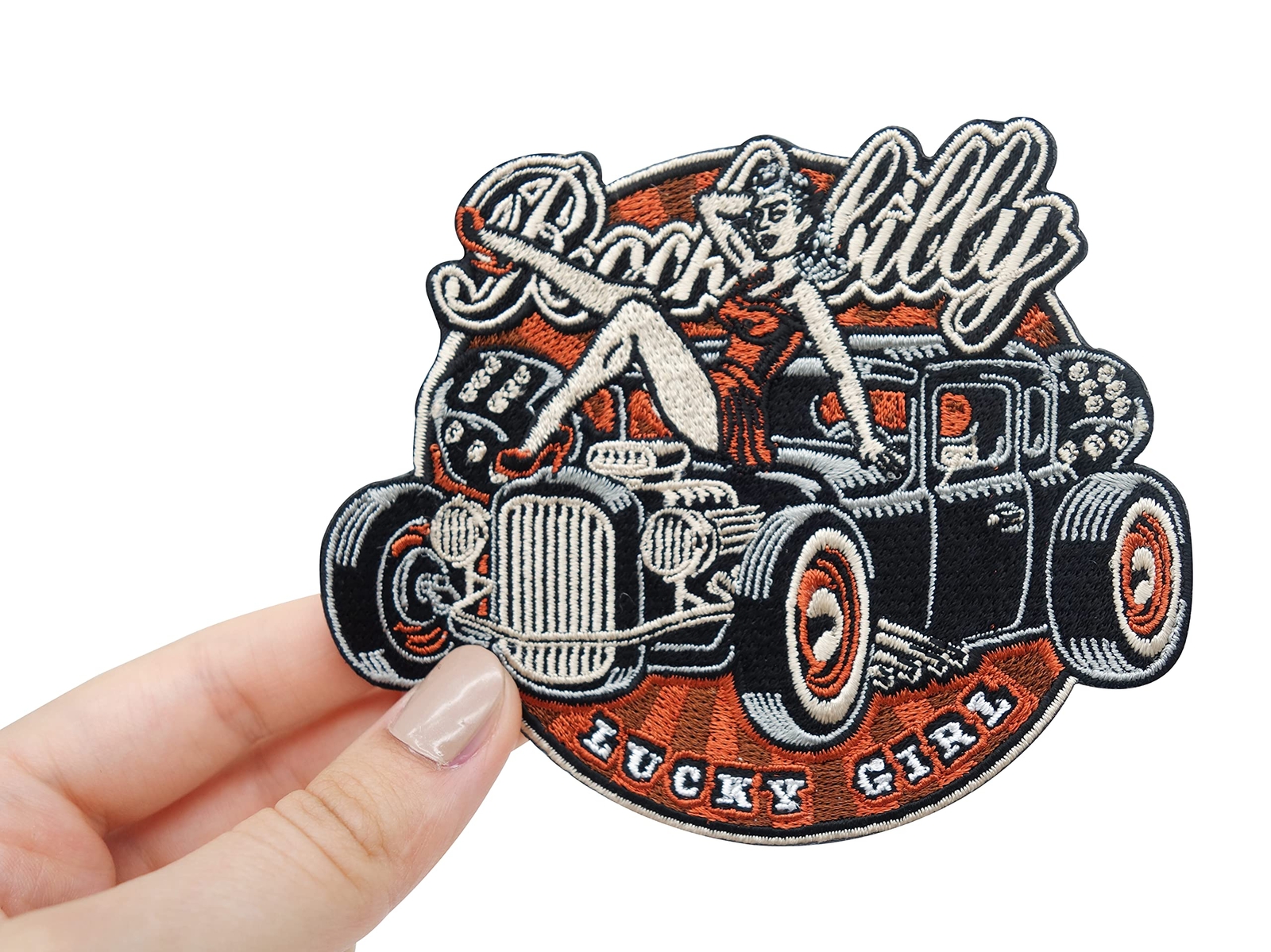 Vintage Retro Rockabilly Iron On Patch | 80s Vintage Motorcycle Cowl