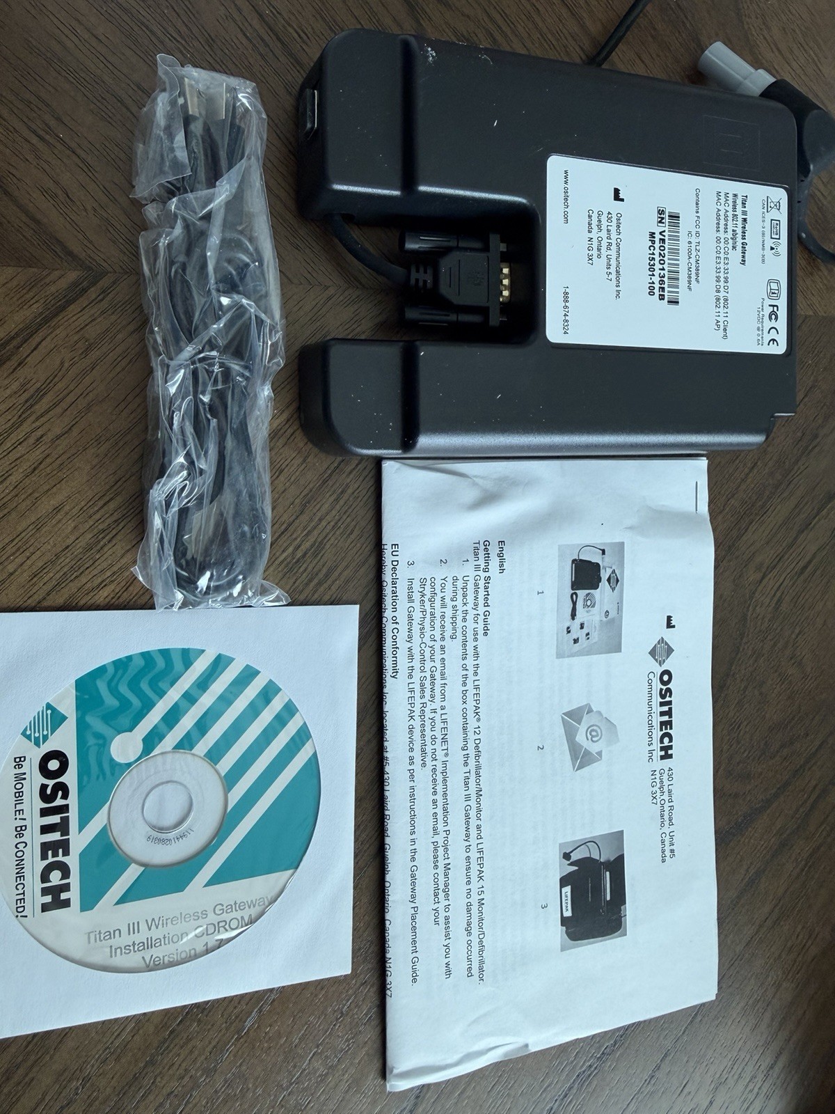 Ositech Titan III WiFi Gateway MPC15301-100 for Lifepak 12 15 New