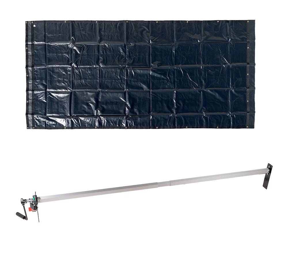 Dump Truck Tarp Kit 7'x18' Asphalt Vinyl Tarp w/ Double Pocket & Grommets 18Oz
