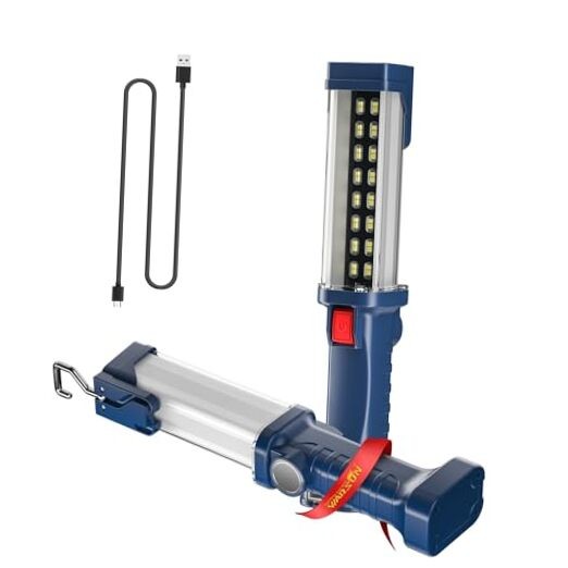 Work Light Rechargeable, Portable Mechanic Trouble Light with1200 Lumens, LED