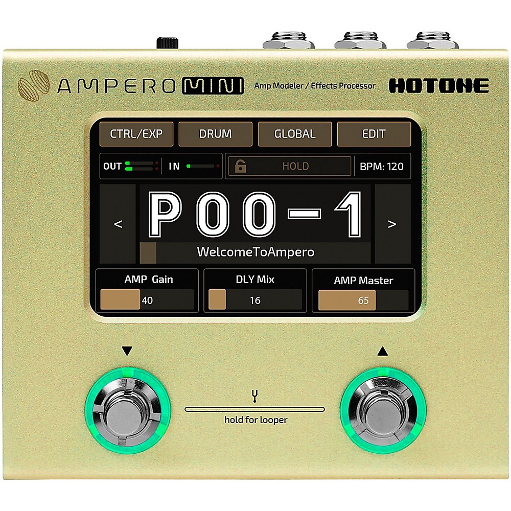 Hotone Audio Ampero Mini Amp Modeler & Effects Processor  Mustard