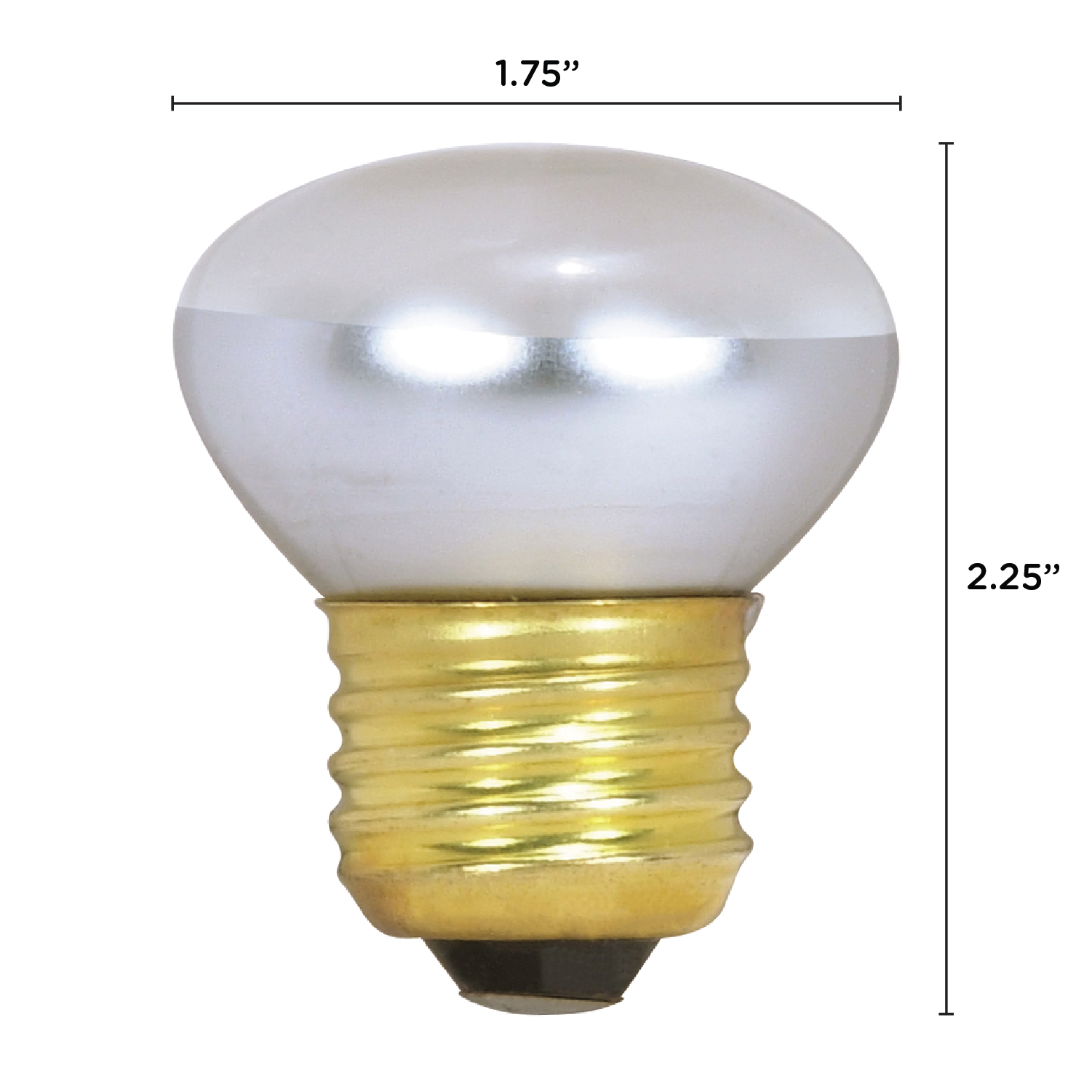 Satco S3602 40W Watt R14 Stubby Medium E26 Base Clear 120V Volt 2700K Warm White