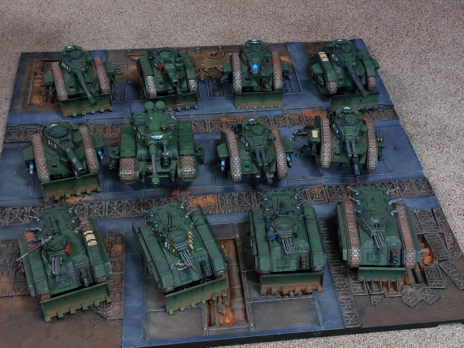 Astra Militarum Tank army Warhammer 40k painted.