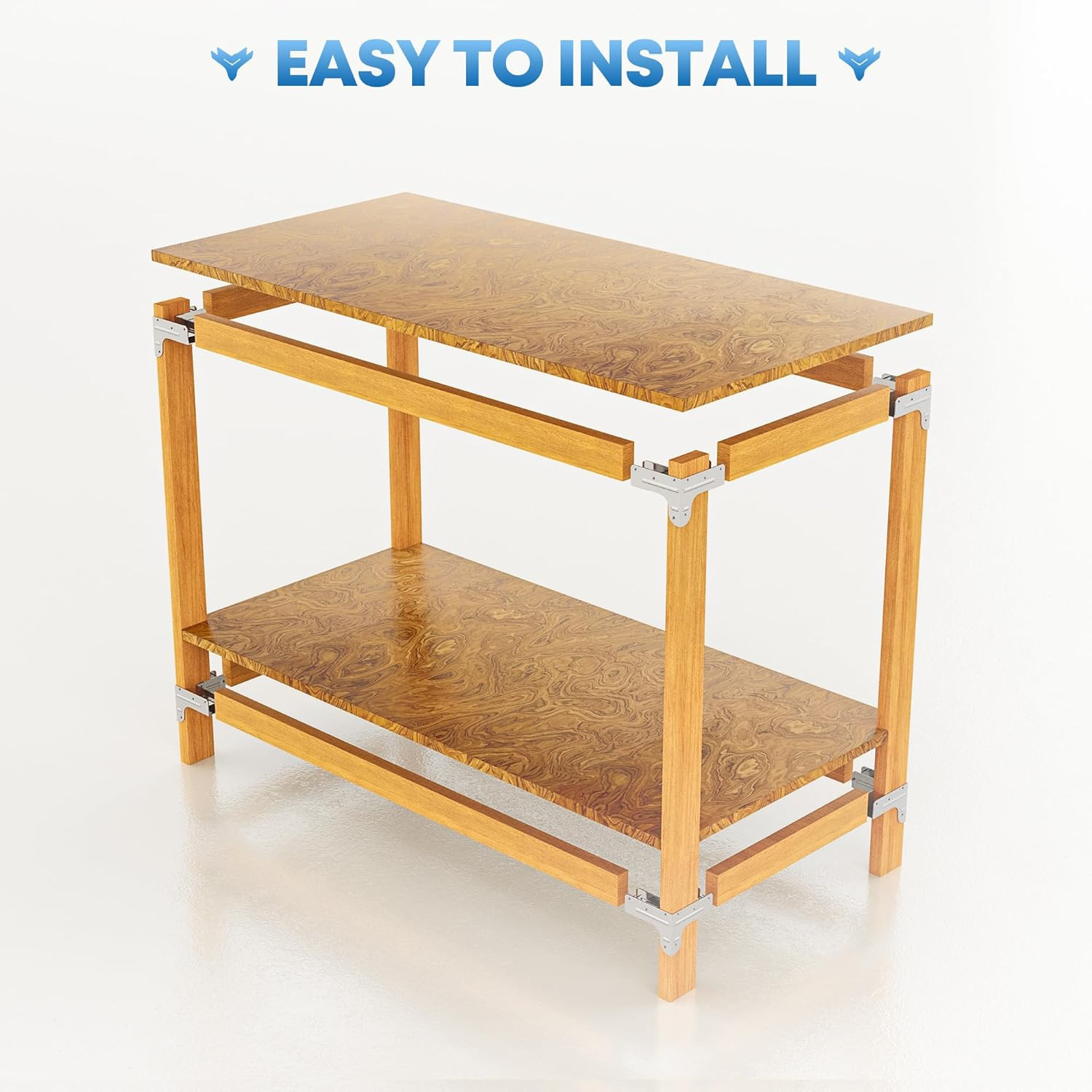 Workbench and Shelving Hardware Kit - Galvanized Steel Workbench Bracket Kit - 8
