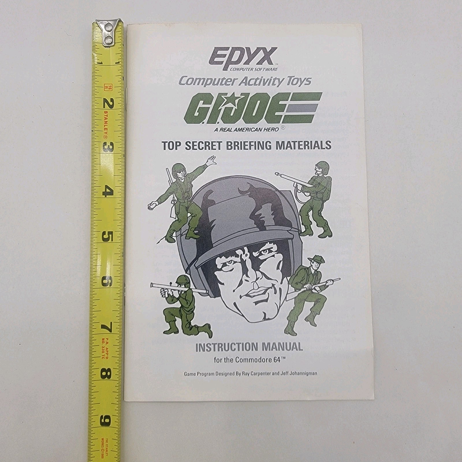 Commodore 64 GI Joe A Real American Hero Instruction Manual