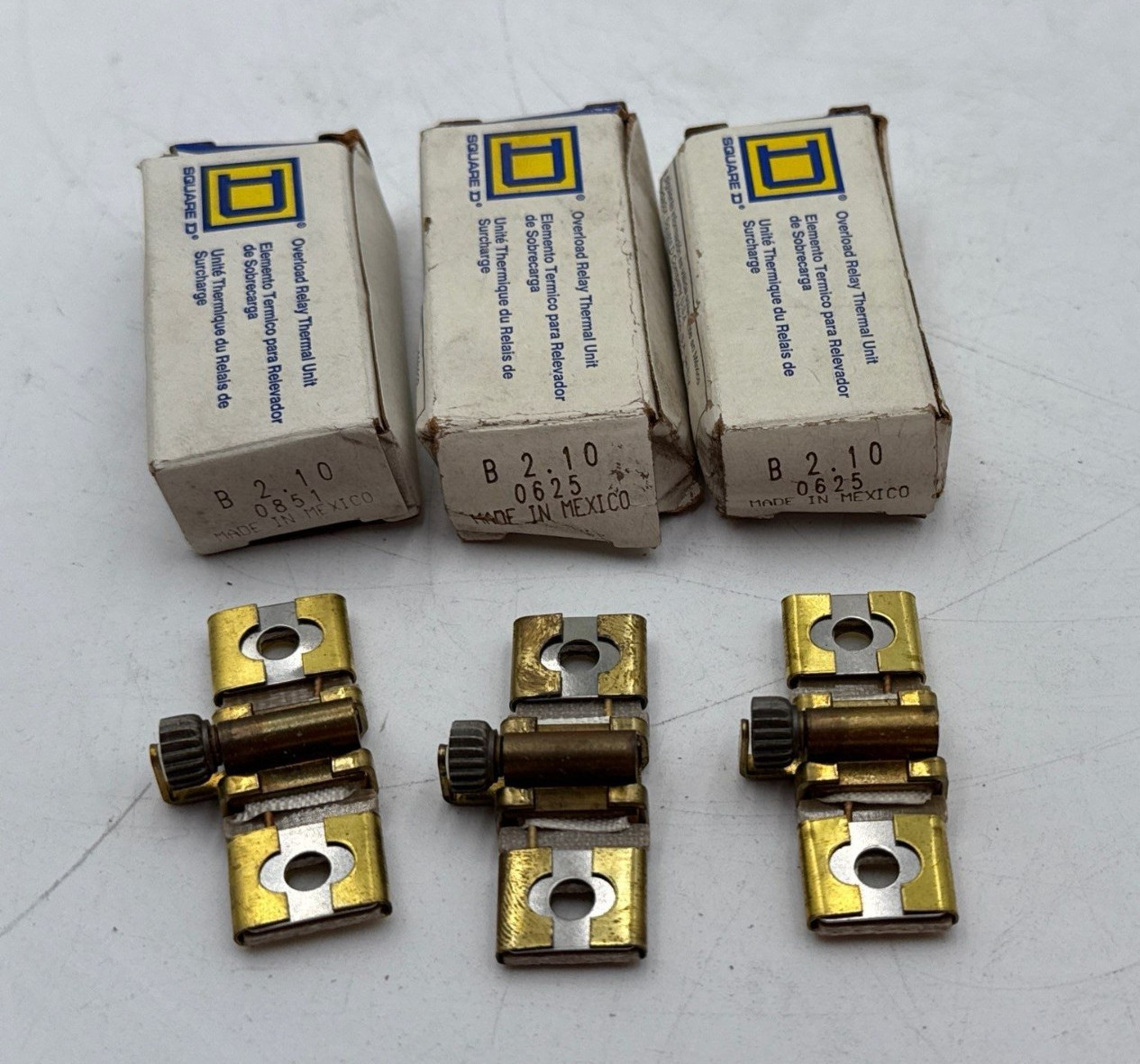 3PC Lot Square D B2.10 Thermal Overload Relay Heater Element Unit B210 3 Piece