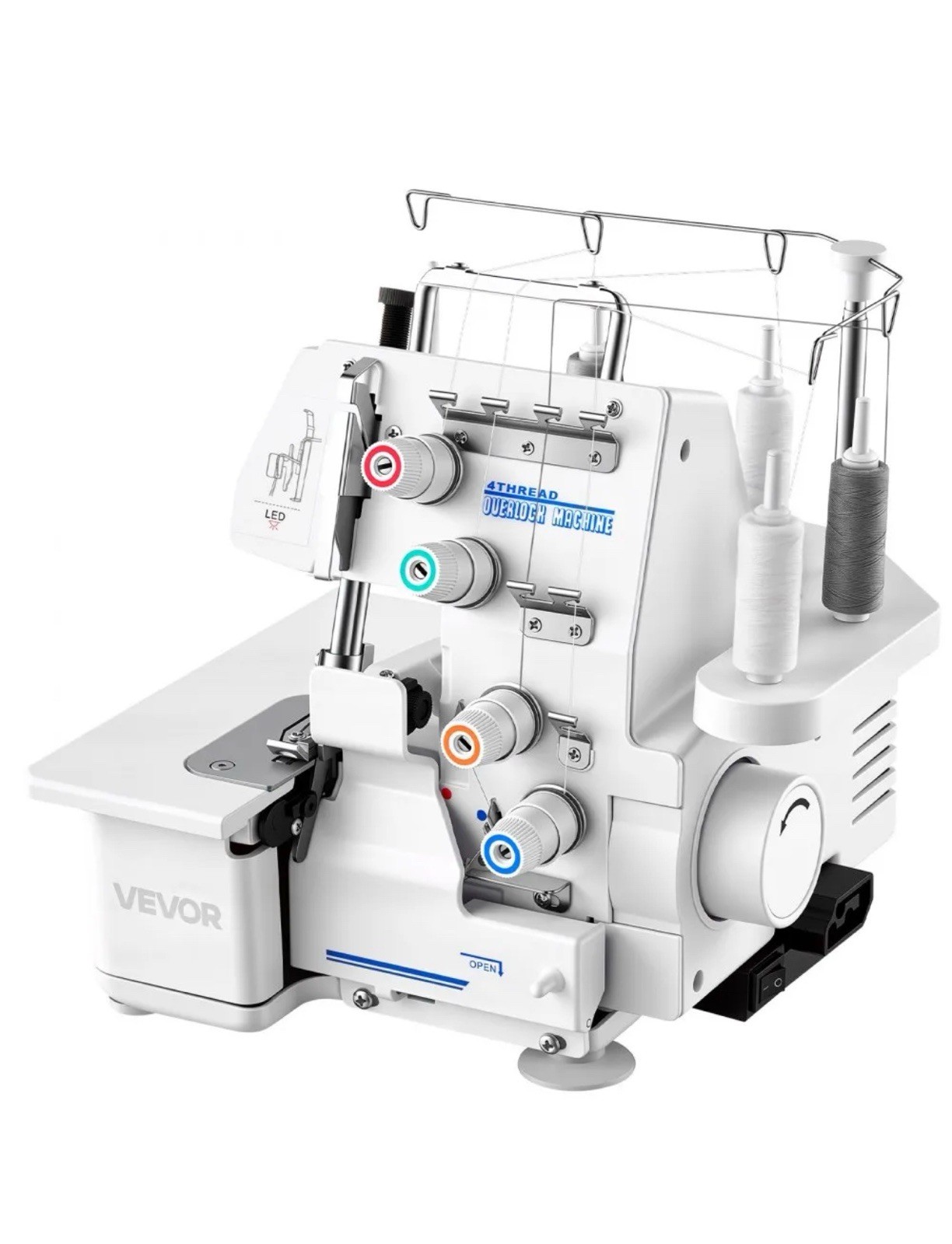 VEVOR Serger Sewing Machine Overlock Machine 1250 SPM 3 and 4 Thread Capability