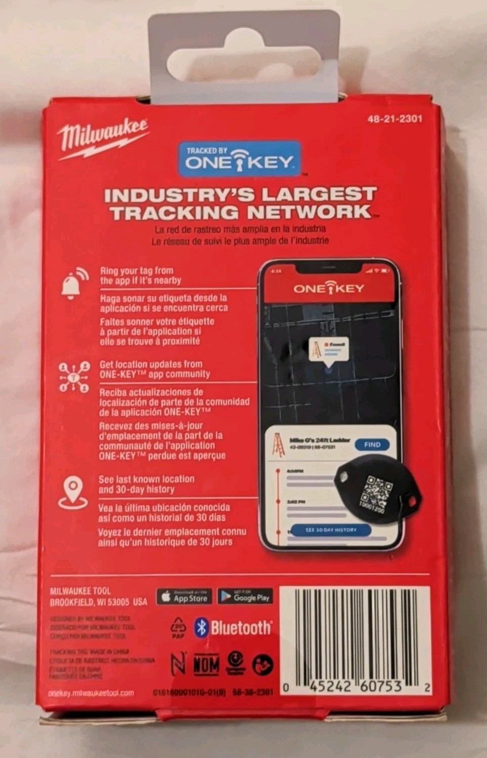 Milwaukee One-Key Bluetooth Tracking Tag (48-21-2301)