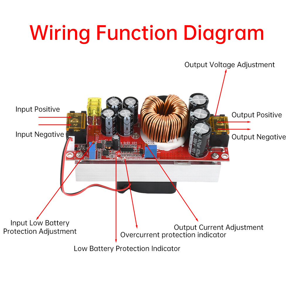 DC-DC 1800W /40A Boost Converter 10-60V to 12-90V Step Up Power Supply Module