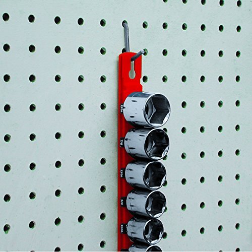 Ernst 8412 8 Socket Organizer and 7 Socket Clips - Red - 1/2