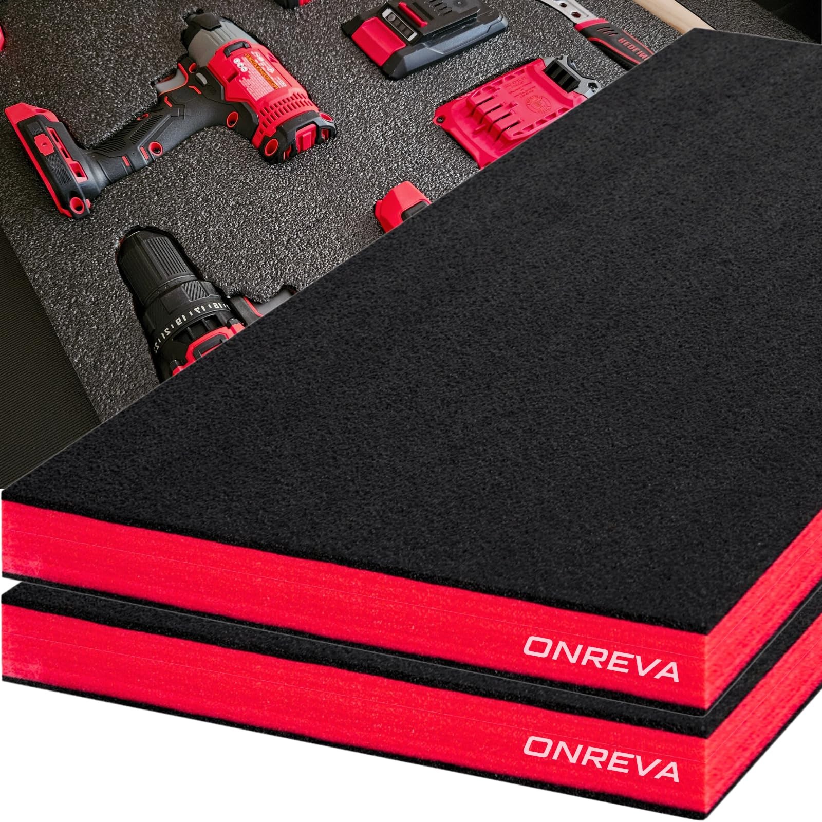 Tool Box Foam 32x26x2 inch 2Pack, Foam Inserts for Cases, Polyethylene Storag...