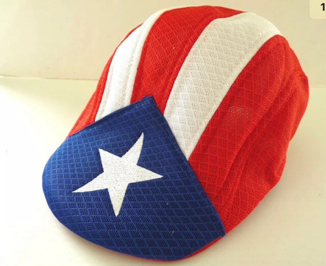 PUERTO RICO FLAG BOINA BERET EMBROIDERY STAR ADULT HAT CAP one size SOUVENIRS