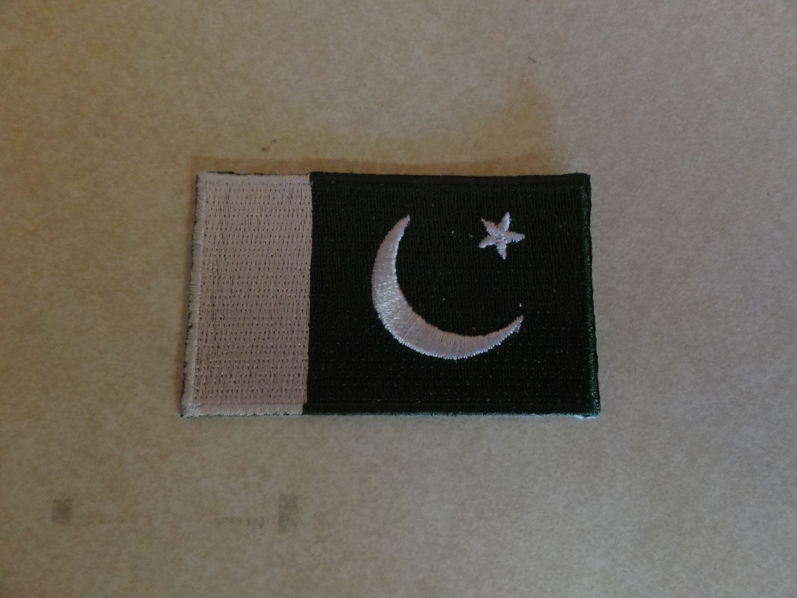 PATCH COUNTRY FLAG SEW ON FOR JACKET SHORTS OR PANTS MOON AND STAR PAKISTAN