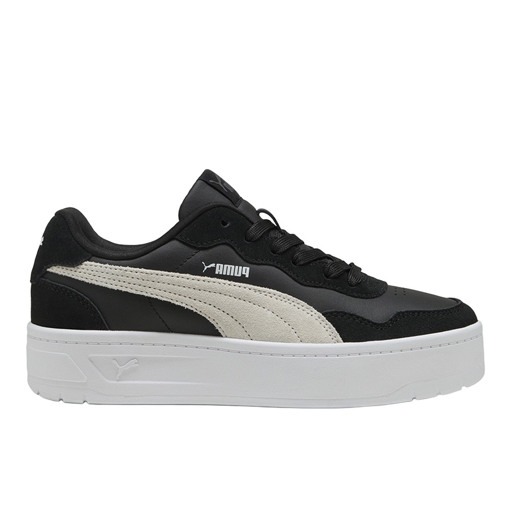 PUMA Court Lally Skye Suede Platform  Womens Black Sneakers Casual Shoes 4007350