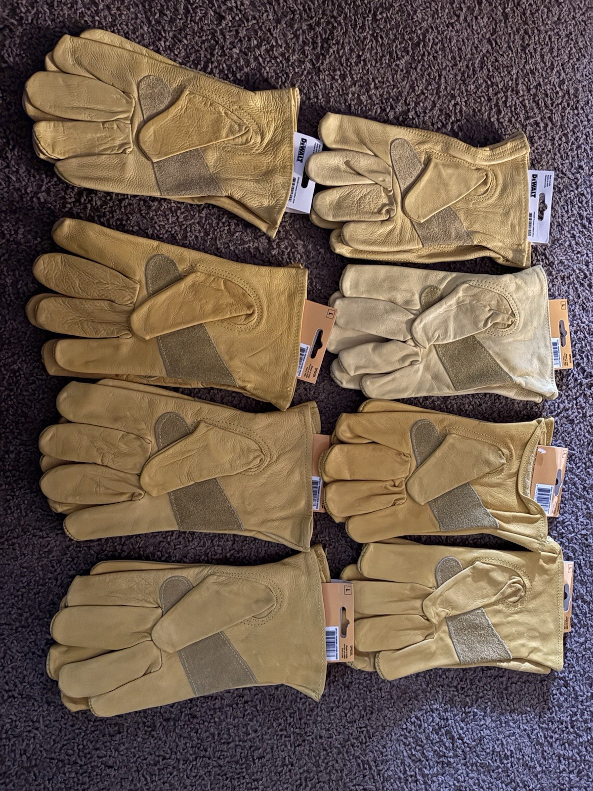 DEWALT DPG32 Premium AB Grade Leather Driver Glove Bundle 2 M 6 L